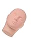 Esthetics Mannequin Head Pro Rubber Practice Training Head Cosmetology Mannequin Doll Face Head for Eyelashes Makeup Practice - Makeup Practice Head，with Mount Hole,Set of 2