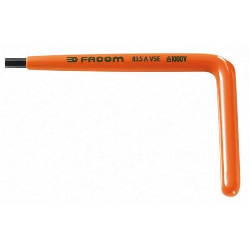 FACOM 83.5AVSE Hexagonal Allen Wrench, 90 g, Bent, SW 5, Length 125 mm, 1000 Volt, Pack of 1