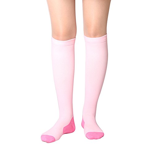 HLTPRO 20-30 mmHg Compression Socks Women & Men - Compression Stockings for Running, Nurse, Flight, Travel