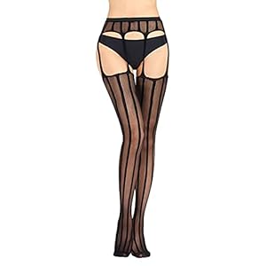 MAMAAI 6 paar Womens hoge taille panty visnet kousen kant kousenband sokken panty’s, A