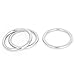 uxcell 60mm x 6mm 304 Stainless Steel Webbing Strapping Welded O Rings 3 Pcs