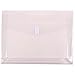 JAM PAPER Plastic Expansion Envelopes w/Hook & Loop Closure - Letter Booklet - 9 3/4 x 13 with 2 Inch Expansion - Clear - 12/Pack