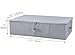 iwill CREATE PRO Under Bed Storage Bins with Lids for Shoes Clothing Organizer, Good for Bedroom Wardrobe, Closet, Sturdy Plastic Boards & Polyester Blend Fabric, Light Gray