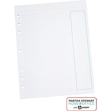 Martha Stewart Home Office with Avery Filler Paper with Perforated Task List 8-1/2