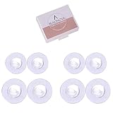 BEADNOVA Clip Earring Pads Clear Silicon Cushions Comfort Earring Cushions (4pairs, Assorted Size)