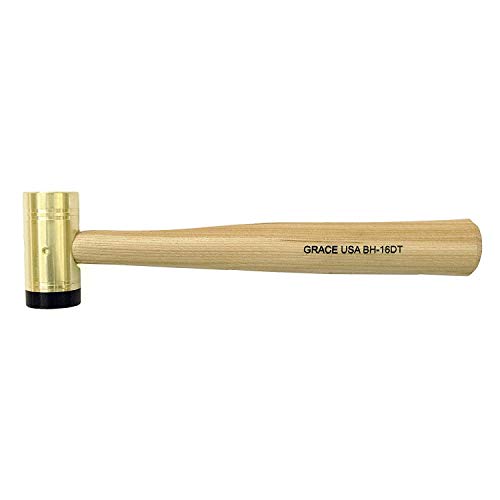 Grace USA - 16 oz. Delrin Tipped Brass Hammer - Gunsmithing - Hammers - Gunsmith Tools & Accessories