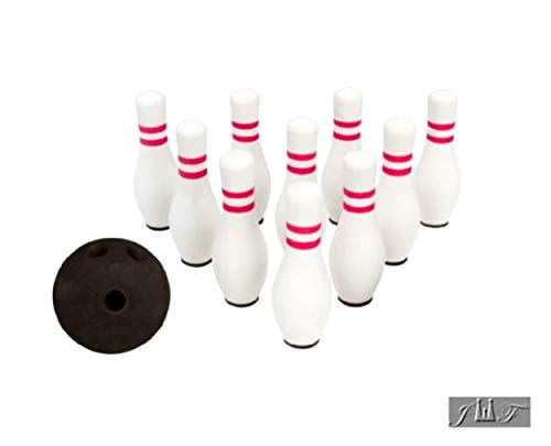 JEWELS FASHION Cute Mini Bowling Set of 10 Pins and 1 Ball (1 Pack) - Thumbnail 5