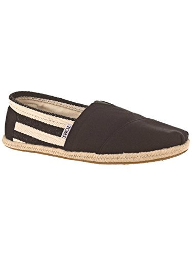 Toms men s classic black stipe casual shoe 12 men us
