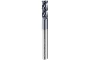 ZZBD-CT Carbide Square End Mills-4 Flute TiALSiN Coated,for Milling Alloy Steels, Hardened Steel, Metal etc.1 Pcs 3/16 inch
