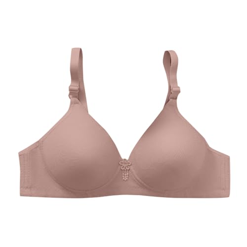 Maternity Bra Women's Bras Thin Plus Size Lingerie Without Underwire Women's Gathering Mom Bra Comfortable V Neck Anti Sagging Bra High Impact Support Brassiere Padded Push up Underwire Light Pink L