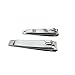 Nail Clippers Toenail Fingernail Cutter - Stainless Steel Professional Clipper Set Heavy Duty Trimmer 2Pcs Silver