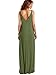 Verdusa Women's Casual Sleeveless Deep V Neck Summer Beach Maxi Long Dress Olive Green M