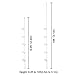 Yescom 5-Tier White Plastic Tension Bathroom Corner Shelf Bath Shower Caddy Pole Storage Rack Tower Organizer Basket