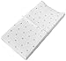 iLuvBamboo Bamboo Cotton Jersey Changing Pad Cover Set – 2 Pack – Black, Grey and White