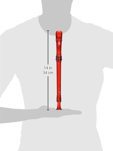Grover TD180RD Tudor Candyapple 2 Piece Recorder, Red