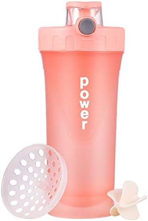 Protein Shaker Bottle Included Shaker Ball & Mixing Grid, BPA Free & Leakproof Shake Mixer Bottle, Portable Sports Water Bottles, 28-Ounce