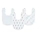 aden + anais Essentials 100% Cotton Muslin Snap Bib – Super Absorbent, Soft 3-Layer Baby Bib for Boys & Girls with Snap-Closure for Teething, Eating, Drooling, 3-Pack, Baby Star