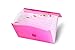 Lightahead® LA-7557 Expanding File Folder with Handle and Insert Button with 12 Pockets. Available in Colors Blue, Pink (Pink)
