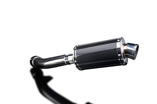 Delkevic Aftermarket Slip On compatible with BMW R1200R DS70 9" Carbon Fiber Oval Muffler Exhaust 06-10 - Thumbnail 3