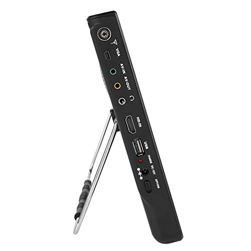 Portable Car Tv with ,12In 1080P Atsc Digital Tv,1280x800 1500Mah Mini Tv Supports Av in/Out, Sd/Mmc Card, USB Port, Vga, , Headset Plug for Home Or Camping Car with 12V Car