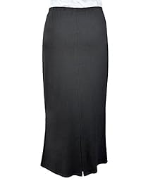 Kosher Casual modesto Straight Maxi Falda W Back hendidura de la dama