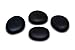 TIR Massage Stone - Set of 4 - Natural Basalt Massage Stones (NOT from China & not cut) - Professional or At Home Use - Size: Large (3.0 to 3.5 inches)