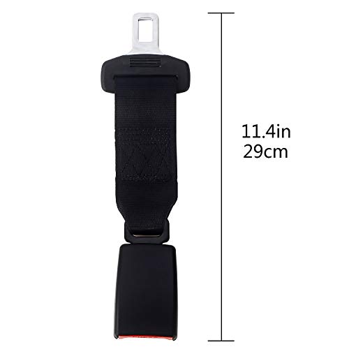 2 Pack Vehicle Specific Belt Extension (7/8 inch Metal Tongue) E11 Safety Certified Extender for Most Cars