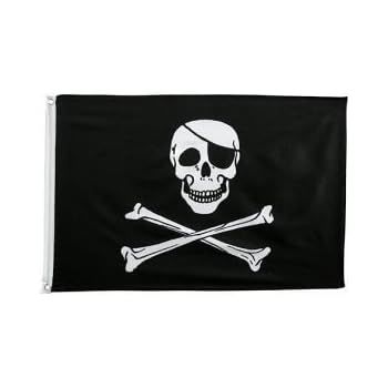 Amazon Com Dflive Pirate With Eye Mask Skull Flag 3 X 5 Ft Jolly