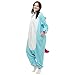 ZEAYEA Adult Animal Kigurumi Unicorn Cosplay Costume Pajamas Aqua Blue L