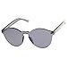 zeroUV One Piece PC Lens Rimless Ultra-Bold Colorful Mono Block Sunglasses 60mm (Smoke)