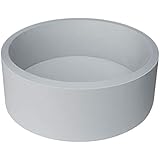TRENDBOX Detachable Memory Foam Ball Pit for Baby Toddler Soft Round Ball Pool - Grey