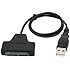 Hanerdun USB 2.0 to 1.8" 7+9Pin 16Pin Micro SATA II HDD Hard Drive Adapter Cable Laptop