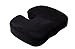 AERIS Memory Foam Seat Cushion - Chair Pad with a Buckle to Prevent Sliding -Machine Washable Black Plush Velour Cover
