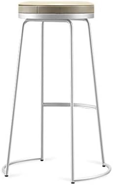 ROMA LT Nordic Bar Stools Simple Bar Stools European High Stools Bar Stools Bar Stools High Chairs Backrest High Stools Manicure Chairs,White,45CM