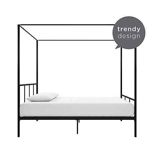 Novogratz Marion Canopy Bed Frame, Black, Twin Pricepulse