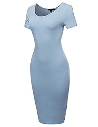 Vestido de manga corta de algodón para mujer