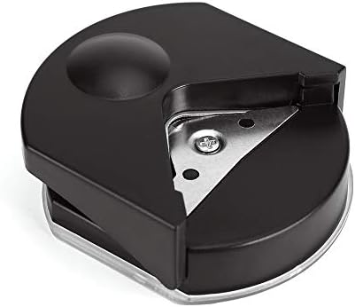 Tearcam Black Rectangle Photo Cutter, R4 4mm Radius Corner Rounder Punch for Paper Cards
