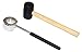 Coconut Opener Tool Set with Hammer for Young Coconuts by ZAGGIE - Improved New Version - Strong Durable Food Safe Stainless Steel - Rubber Mallet with Premium Wooden Handle
