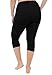 A-Wintage Women's Plus Size Capri Leggings 3/4 Length Leggings Modal Comfortable Leggings,Black,3X