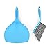 Mini Dustpan and Brush Set - Etable Stylish Sweeping Equipment with Ergonomic Handle for Easy Sofa, Desk, Car Trunk & Seats, Pet House Cleaning - Durable Non-Scratch Angled Bristles for Corners(Blue)