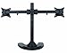Halter Double Monitor Stand for Desk, Freestanding Dual Monitor Setup, VESA Monitor Stand, Adjustable Monitor Arms for 2 Monitors, Screen Size from 17, 24, 27, and 32 Inch Curved or Flat Screen, Black