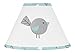 Sweet Jojo Designs Turquoise Blue and Gray Earth and Sky Collection Bird Baby, Childrens Lamp Shade