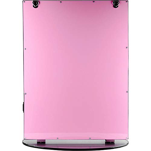 Hiker 12 Led Dimmer Light Pc Body and Glass Base Hollywood Vanity Makeup Mirror Table Top Wall Mount, Pink