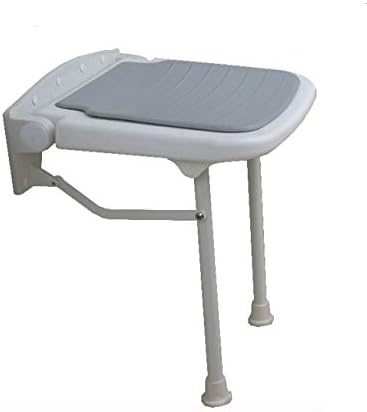 Kugga Folding Bath Seat Shower Bench  Wall Mounted, Height is Below 5.9ft (Color : Gray)