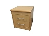 Hodedah 2 Drawer Nightstand, Beech