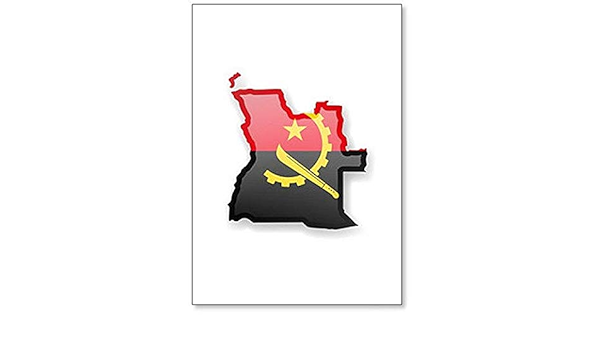 Imán para nevera, diseño de la bandera de Angola y el esquema ...