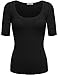 Fifth Parallel Threads FPT Women's Basic Scoop Neck Cuffed Half Sleeve Top (Updated Size)
