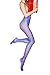 Women Sheer Crotchless Pantyhose Ultra Shiny High Waist Open Crotch Tights Silky Stockings 1pcs Blue