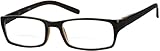 Readers.com The Vancouver Bifocal Unisex Simple Rectangle Bifocal Reading Glasses