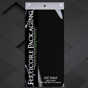 Flexicore Packaging| Gift Wrap Tissue Paper|15"x20"|100 Count (Black, 100 Sheets)